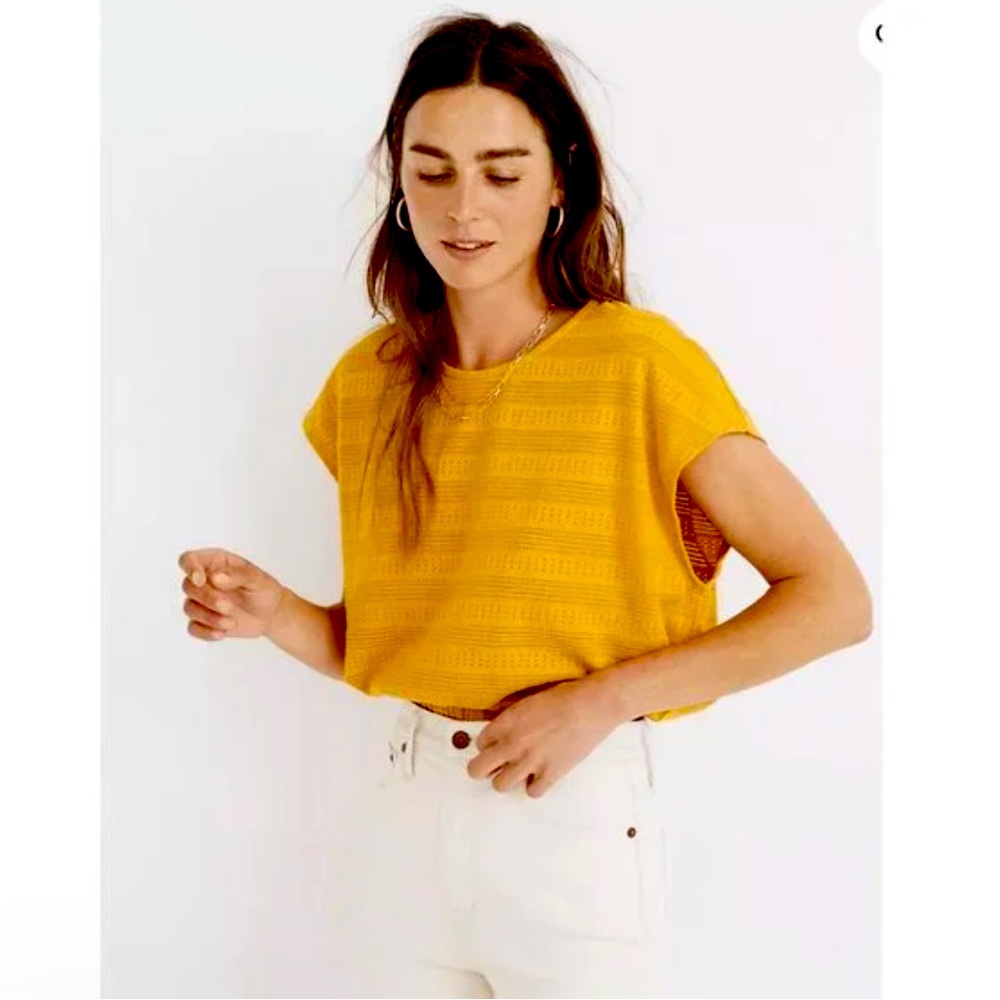 NWT Madewell sleeveless crop top L